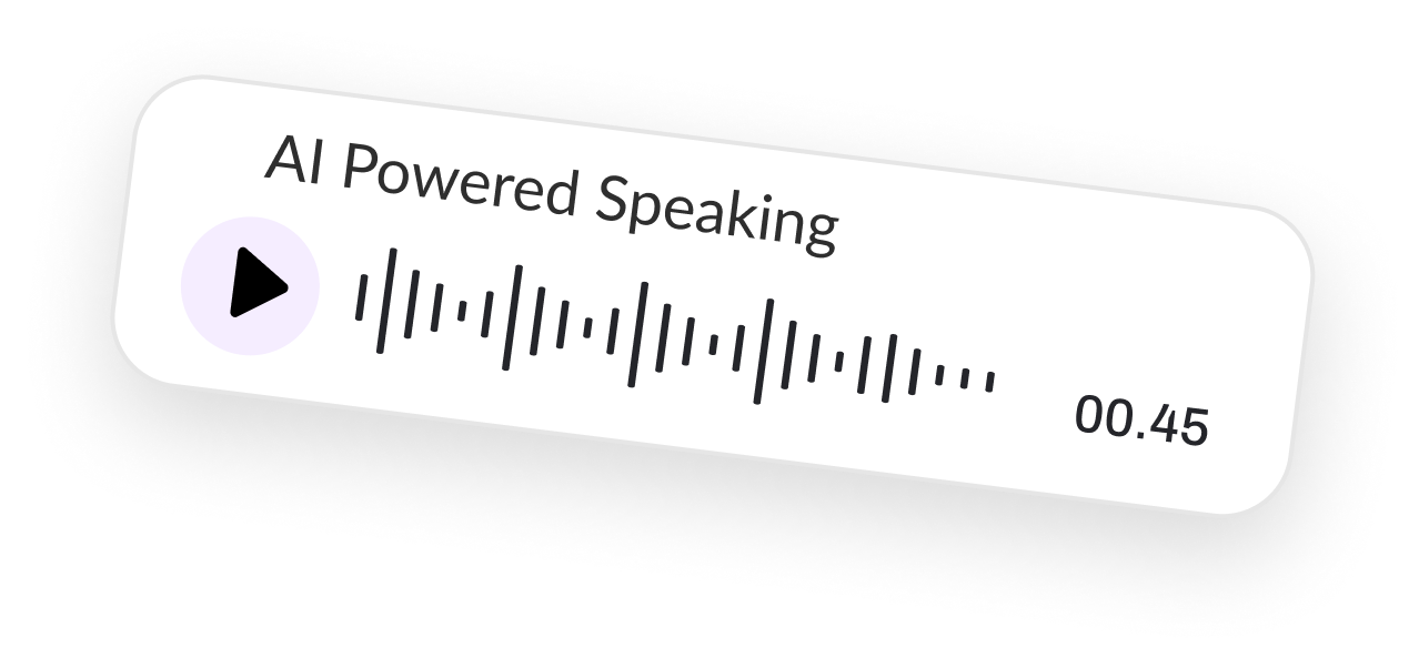 AI Powered Speaking